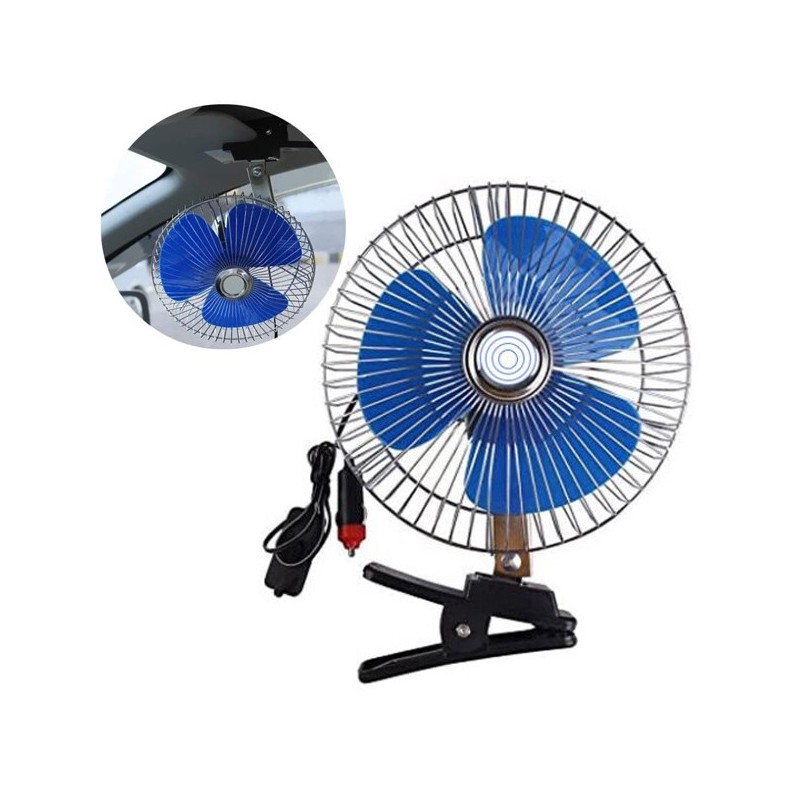 Ventilatore da auto camion 24V da 8 pollici per presa accendisigari con pinza