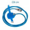 Accessorio lavaggio cane doccia silicone tubo giardino pet toelettatura toletta