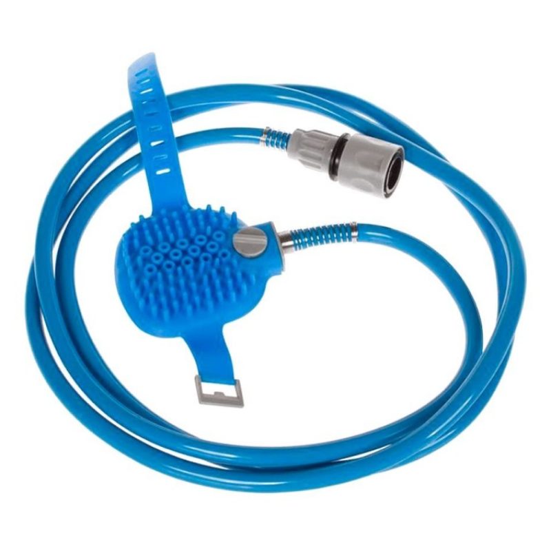 Accessorio lavaggio cane doccia silicone tubo giardino pet toelettatura toletta