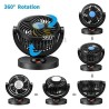 Ventilatore per Auto 12V portatile viaggio regolabile 360° Presa Ac...