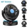 Ventilatore per Auto 12V portatile viaggio regolabile 360° Presa Ac...