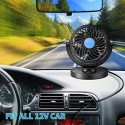 Ventilatore per Auto 12V portatile viaggio regolabile 360° Presa Accendisigari