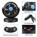 Ventilatore per Auto 12V portatile viaggio regolabile 360° Presa Accendisigari