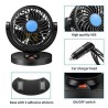 Ventilatore per Auto 12V portatile viaggio regolabile 360° Presa Ac...