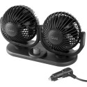 Ventilatore doppia testa Auto 12V viaggio regolabile 360° ruotabile aria fresca