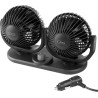 Ventilatore doppia testa Auto 12V viaggio regolabile 360° ruotabile...