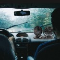 Ventilatore doppia testa Auto 12V viaggio regolabile 360° ruotabile aria fresca