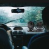 Ventilatore doppia testa Auto 12V viaggio regolabile 360° ruotabile...