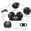 Ventilatore doppia testa Auto 12V viaggio regolabile 360° ruotabile aria fresca