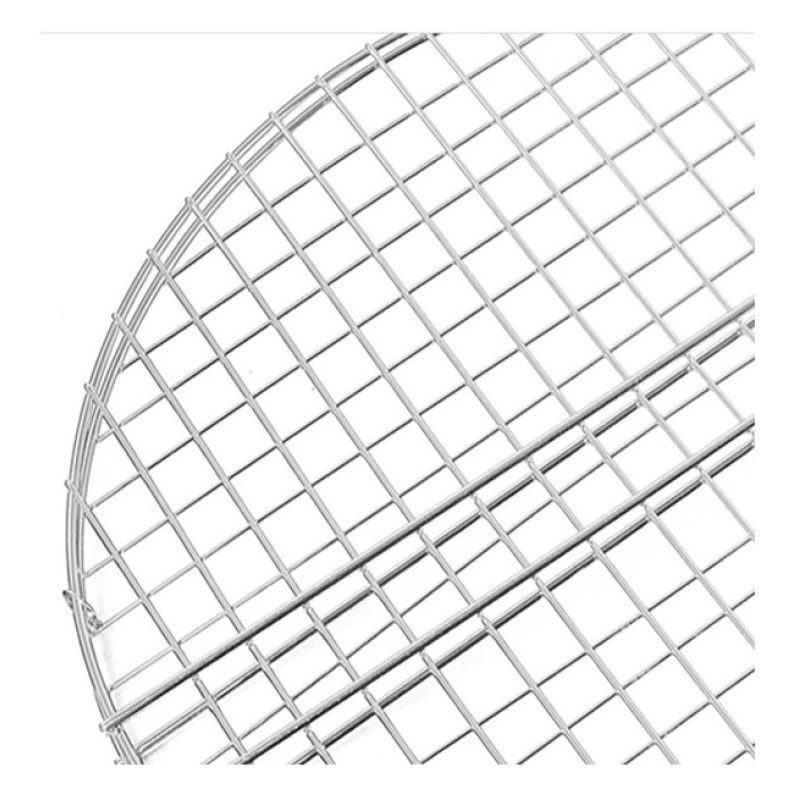 WeHome Griglia tonda doppia barbecue in acciaio manico legno Gratic...