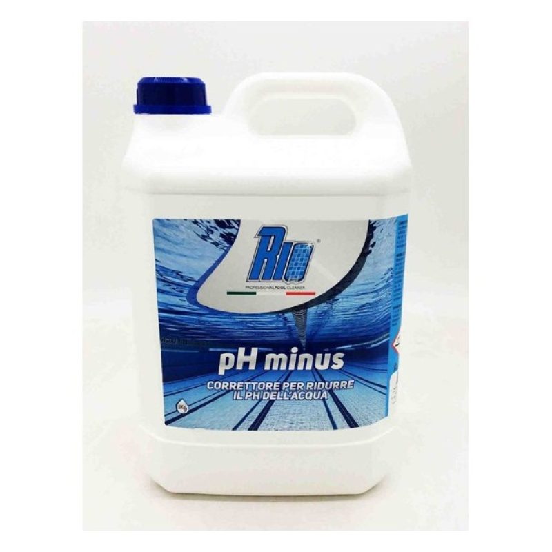 Rio 5 Kg Liquido Correttore Riduttore pH Meno Minus per acqua Pisci...