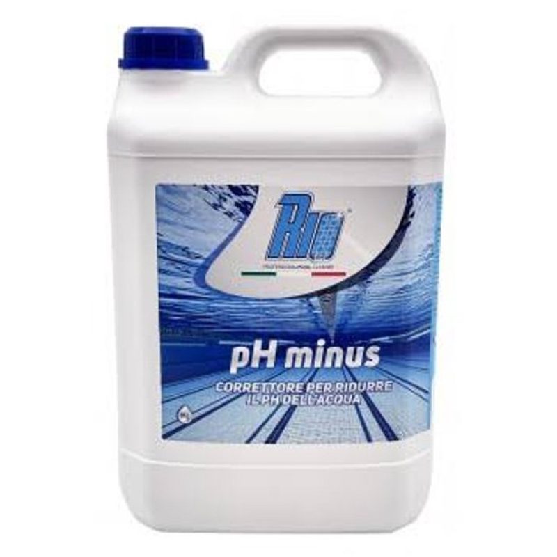 Rio 5 Kg Liquido Correttore Riduttore pH Meno Minus per acqua Pisci...