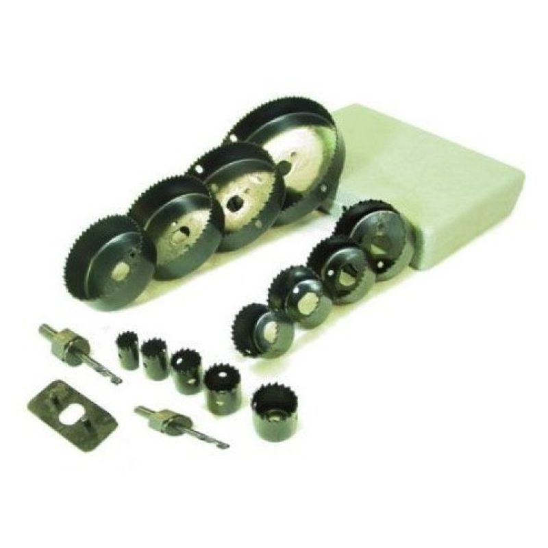Kit frese a tazza legno set fora plastica 16 PZ per trapano punta cartongesso