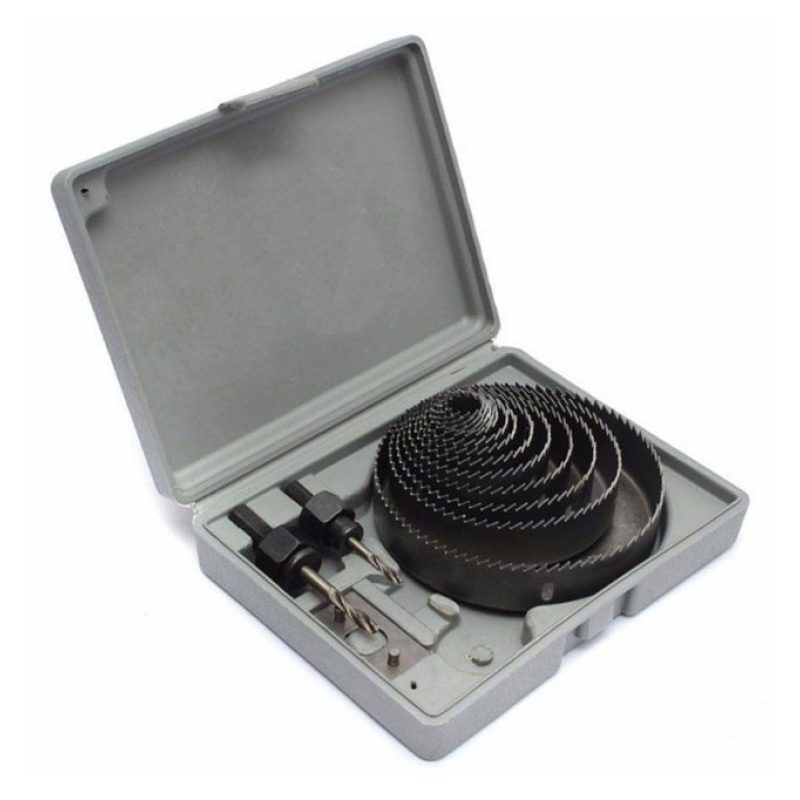 Kit frese a tazza legno set fora plastica 16 PZ per trapano punta cartongesso
