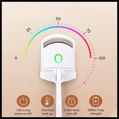 Piegaciglia Elettrico Riscaldato Con Temperatura Regolabile arriccia Ciglia USB