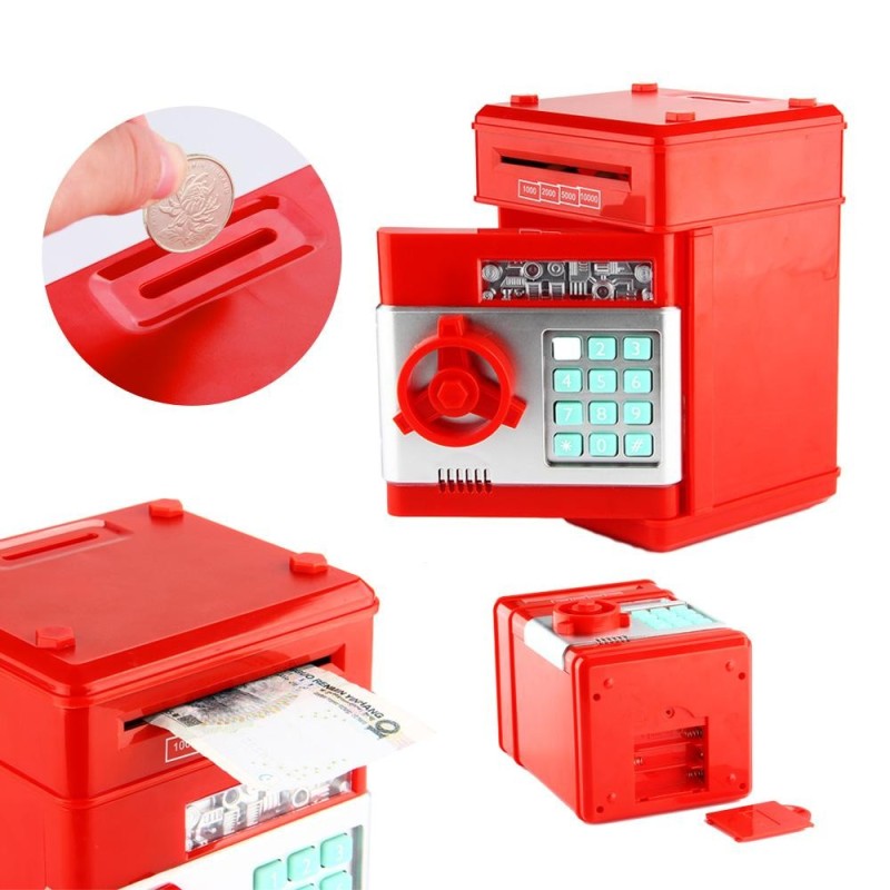 Hongu Salvadanaio Elettronico Cassaforte Atm Per Bambini Contanti M...