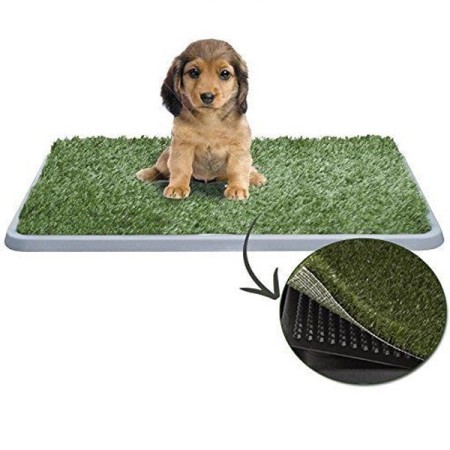 Lettiera MAXI assorbente per cucciolo cane con erba sintetica per casa giardino