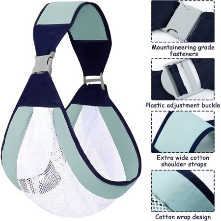 Fascia Porta Bebè baby wrap Elastica porta Bambino Marsupio Neonato regolabile
