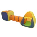 Tenda Gioco Parco Giochi con Tunnel Giocattolo Bambini Pop-Up Pieghevole 3pz