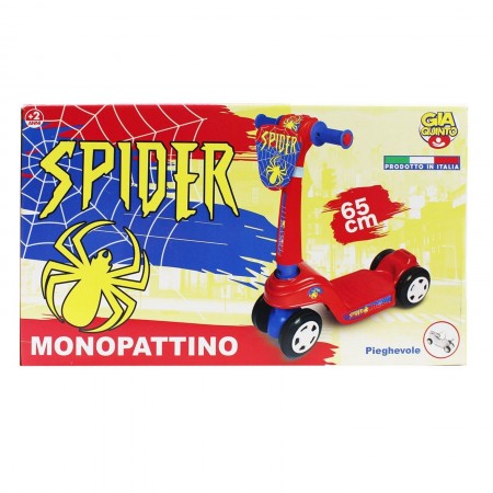 Monopattino giocattolo Spider con 4 ruote per bambino bambina bimbo portata 65kg