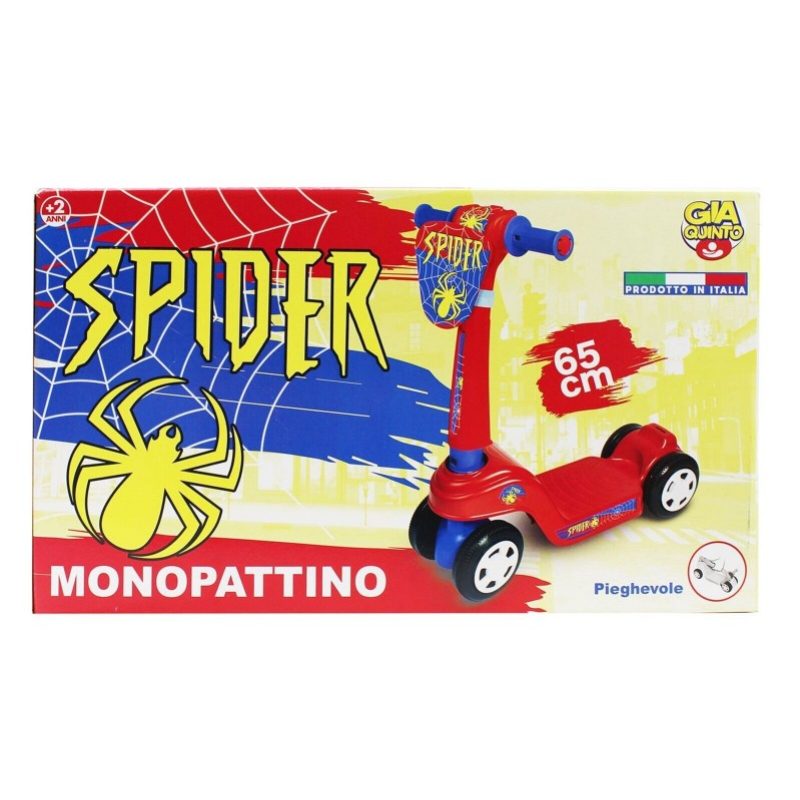 Giaquinto Monopattino giocattolo Spider con 4 ruote per bambino bam...