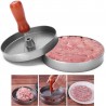 Hongu Stampo per hamburger in alluminio manico in legno pressa carn...