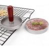 Hongu Stampo per hamburger in alluminio manico in legno pressa carn...