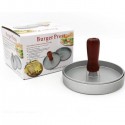 Stampo per hamburger in alluminio manico in legno pressa carne burger barbecue