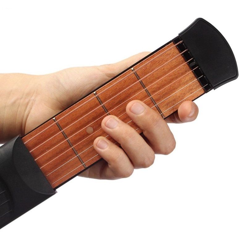 Mini chitarra tascabile 6 Corde 4 Tasti pratica allenamento musicale idea regalo