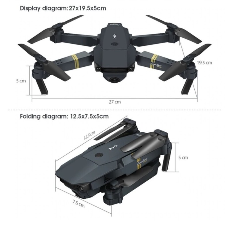Andowl Mini Drone Quadricottero pieghevole con fotocamera telecamer...
