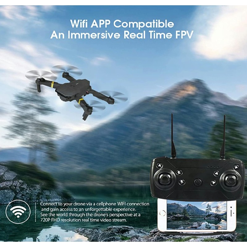 Andowl Mini Drone Quadricottero pieghevole con fotocamera telecamer...