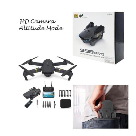 Mini Drone Quadricottero pieghevole con fotocamera telecamera 4K WIFI smartphone