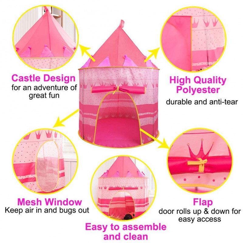 Nataluna Tenda da Gioco Castello per Bambini Outdoor Gioco 100x135 ...