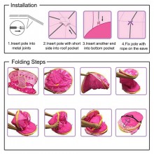 Tenda da Gioco Castello per Bambini Outdoor Gioco 100x135 cm bambina casetta