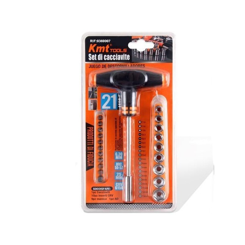 Kmt Tools Kit cacciavite giravite punte croce stella taglio cacciav...