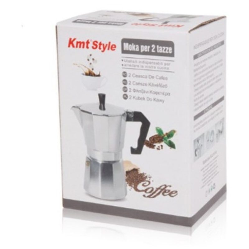 Kmt Style Caffettiera moka in alluminio macchina macchinetta caffe ...