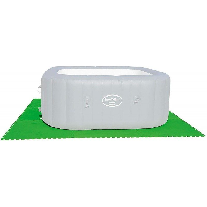 Bestway 9x Tappetino verde 78x78 Tappeto fondo piscina antiscivolo ...