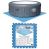 Bestway 9x Tappetino blu 50x50 tappeto fondo piscina antiscivolo Pu...