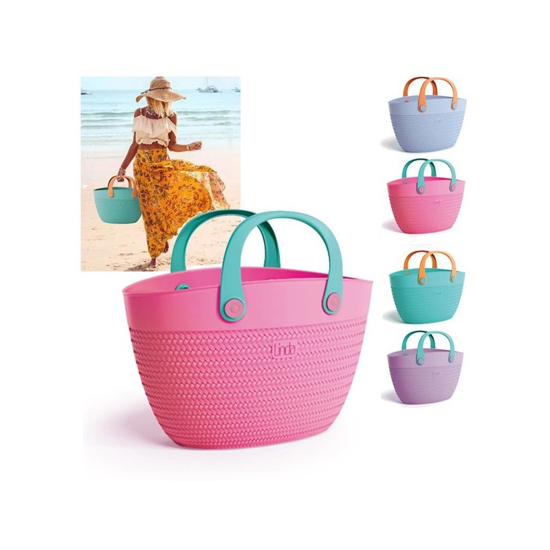 Adriatic borsa da spiaggia piscina impermeabile Linda bag plastica vari colori