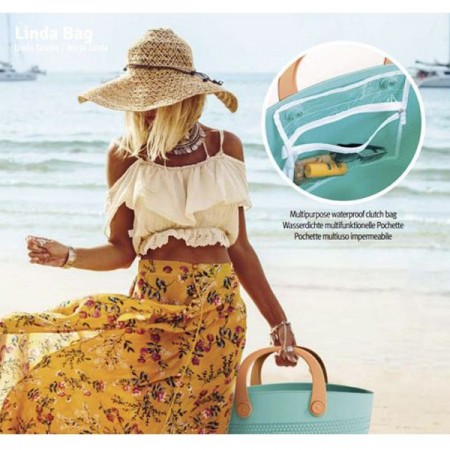 Adriatic borsa da spiaggia piscina impermeabile Linda bag plastica vari colori