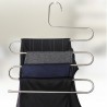 5x Stampella gruccia appendiabiti metallo 5 piani pantaloni calzoni asciugamani