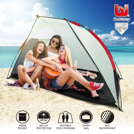 Tenda da Spiaggia Mare Campeggio antivento portatile Bestway 68001 200x100cm