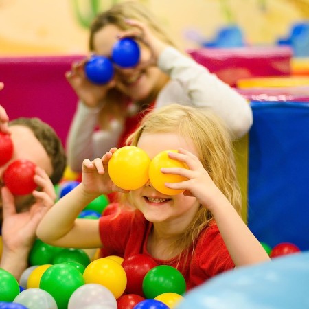 Palla Palline Gioco Colorate Bambini Sacca 40 Palline Semirigide Diametro 7cm