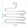 5x Stampella gruccia appendiabiti metallo 5 piani pantaloni calzoni asciugamani