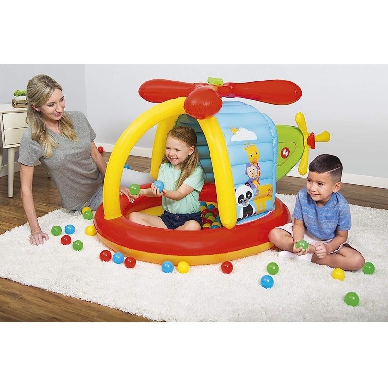 Piscina Elicottero Gioco Gonfiabile Bambini con Palline Fisher Pric...