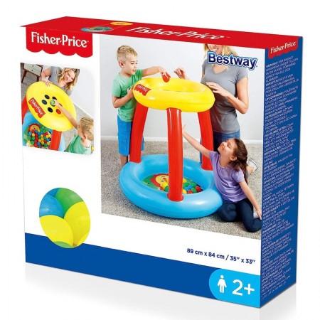 Piscina Gioco Gonfiabile Bambini con Palline Fisher Price Animali della Foresta