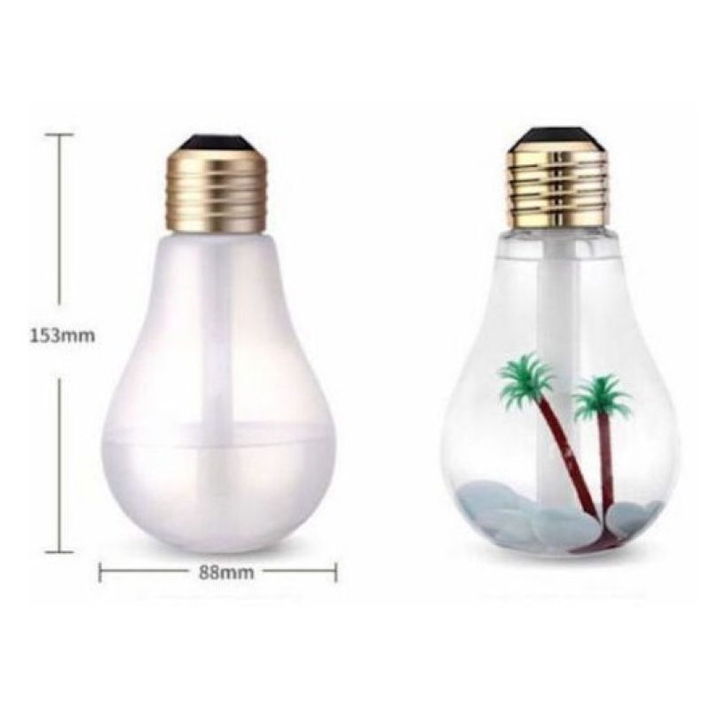 LAMPADINA Diffusore aromi umidificatore aromaterapia lampada RGB palma sassi USB