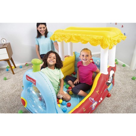 Trenino Gonfiabile Per Bambini 2 Anni+ Play Center 132x94x89cm Con Palline 93537