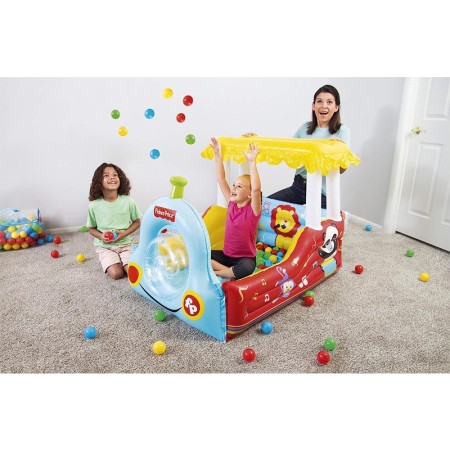 Trenino Gonfiabile Per Bambini 2 Anni+ Play Center 132x94x89cm Con Palline 93537