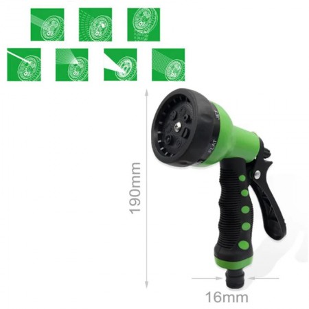 Tubo Estensibile a Spirale 15mt + Pistola Pompa Flessibile Irrigazione Giardino